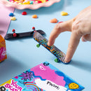 JOYIN 28 Pcs Valentines Day Finger Skateboards with Cards for Kids, Valentine Party Favor