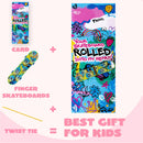 JOYIN 28 Pcs Valentines Day Finger Skateboards with Cards for Kids, Valentine Party Favor