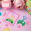 JOYIN 28 Pcs Video Game Keychains, Multi Colored Keychains & Cards with 7 Designs - Valentines Day Gift