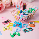 JOYIN 28 Pcs Video Game Keychains, Multi Colored Keychains & Cards with 7 Designs - Valentines Day Gift