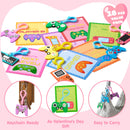 JOYIN 28 Pcs Video Game Keychains, Multi Colored Keychains & Cards with 7 Designs - Valentines Day Gift