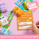 JOYIN 30 PCS Valentines Animals Erasers and Clean Up Roller for Party Favor Gifts