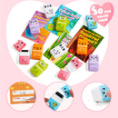 JOYIN 30 PCS Valentines Animals Erasers and Clean Up Roller for Party Favor Gifts