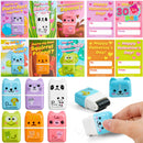 JOYIN 30 PCS Valentines Animals Erasers and Clean Up Roller for Party Favor Gifts