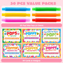 JOYIN 30 Pack Valentines Pop Tubes Fidget Toys for Kids