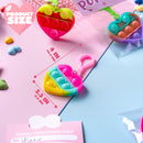 JOYIN 30 Packs Valentine's Day Gift Cards with Heart Pop Bubble Keychain Stress Relief Fidget Toys for Kids