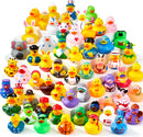 JOYIN 30 Pcs Assorted Rubber Ducks with Mesh Bag