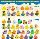 JOYIN 30 Pcs Assorted Rubber Ducks with Mesh Bag