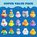 JOYIN 30 Pcs Assorted Rubber Ducks with Mesh Bag