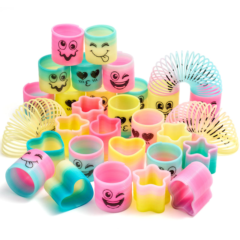 JOYIN 30 Pcs Rainbow Mini Coil Spring Toys | Bulk Fidget Stress Toys ...