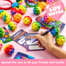 JOYIN 30 Pcs Valentine's Day Super High Bouncy Balls with Valentine Cards