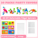 JOYIN 30Pcs Valentine's Fidget Spinners with Gift Cards - Kids Stress Relief Toys