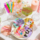 JOYIN 32 Pcs Valentine's Day Mini Bubble Wands with Animal Themed Cards
