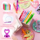 JOYIN 32 Pcs Valentine's Day Mini Bubble Wands with Animal Themed Cards