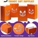 JOYIN 36Pcs Halloween Flame Resistant Pumpkin Paper Bags Lanterns