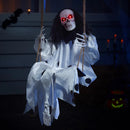 36in Hanging Swing Skeleton Ghost Halloween Light-up Decoration