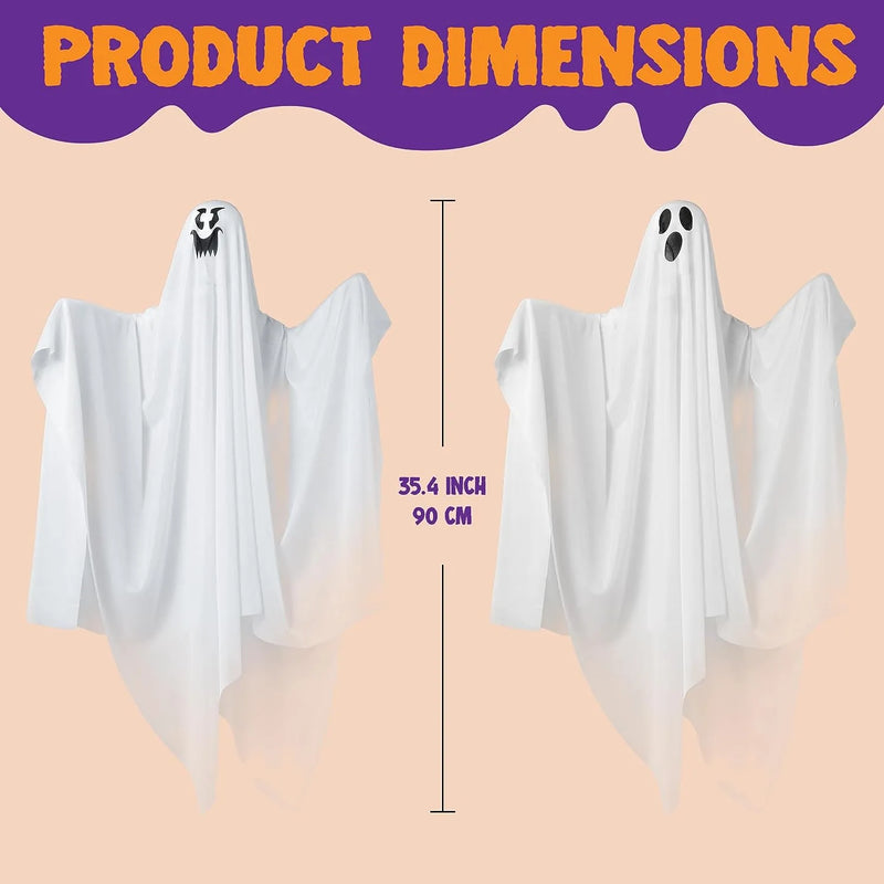 JOYIN 3Pcs 35.4in Halloween Light-up Hanging Ghost Decoration for Halloween Spooky residence Prop