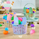 JOYIN 3 Pcs Easter Plastic Baskets with Bunny Ears & Shredded Paper Grass