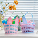 JOYIN 3 Pcs Easter Plastic Baskets with Bunny Ears & Shredded Paper Grass