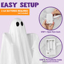 JOYIN 47" Light-Up Hanging Ghost with Warm LED & Timer