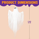 JOYIN 47" Light-Up Hanging Ghost with Warm LED & Timer