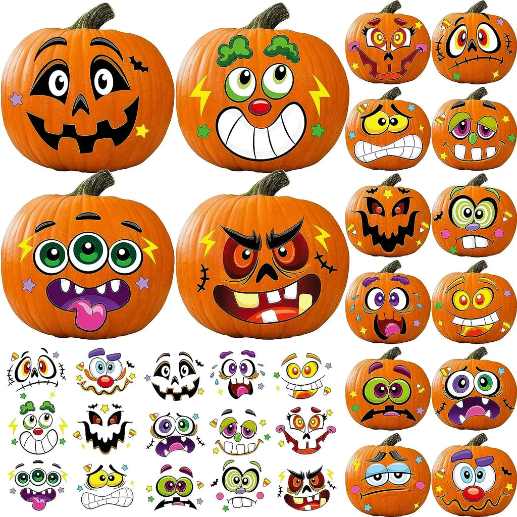 32 Pieces Halloween Foam Pumpkin Craft Kit and Pumpkin Foam Stickers Self  Adhesive Halloween Stickers for Kid's Halloween Party Crafts Decorations