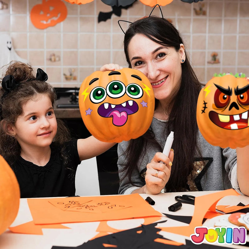 32 Pieces Halloween Foam Pumpkin Craft Kit and Pumpkin Foam Stickers Self  Adhesive Halloween Stickers for Kid's Halloween Party Crafts Decorations