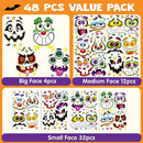 JOYIN 48Pcs Halloween Pumpkin Decoration Stickers For Halloween Parties, School Activities