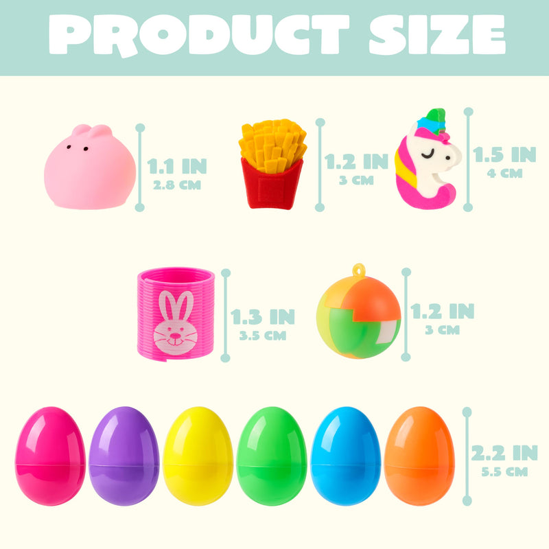 JOYIN 48 Pcs Prefilled Easter Eggs with Assorted Toys for Easter Egg ...