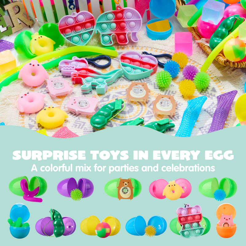 JOYIN 48 Pcs Prefilled Easter Eggs with Assorted Toys for Easter Egg ...