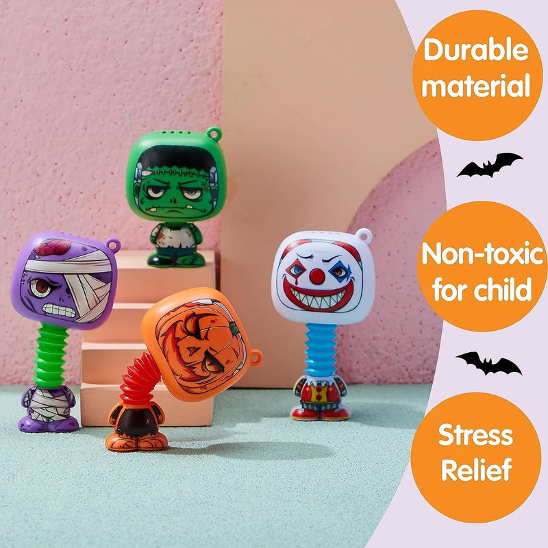 4 PCS Halloween Fidget Squeeze Pop Tubes Toys for Kids