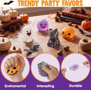JOYIN 4 PCS Halloween Glitter Squishy Toys - Stress Relief Sensory Pack