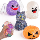 JOYIN 4 PCS Halloween Glitter Squishy Toys - Stress Relief Sensory Pack