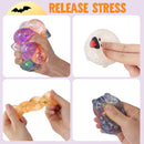 JOYIN 4 PCS Halloween Glitter Squishy Toys - Stress Relief Sensory Pack