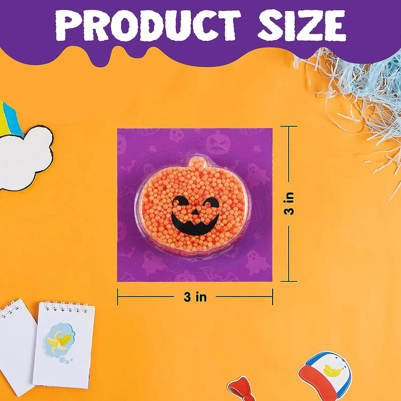 JOYIN 4Pcs Halloween Sensory Play Modeling Squashy Bead Foam Set for Kids