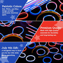 JOYIN 4th of July Patriotic Glow Sticks Bulk (120 Pcs)