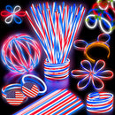 JOYIN 4th of July Patriotic Glow Sticks Bulk (120 Pcs)