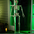 JOYIN 5.6 ft Halloween Life-Size Posable Skeleton with LED Glowing Eyes