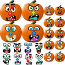 JOYIN 52Pcs Halloween Pumpkin Decoration Face Stickers for Halloween Parties