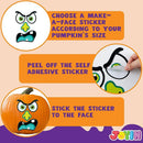 JOYIN 52Pcs Halloween Pumpkin Decoration Face Stickers for Halloween Parties