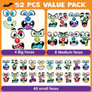 JOYIN 52Pcs Halloween Pumpkin Decoration Face Stickers for Halloween Parties