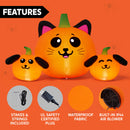 JOYIN 5FT Halloween Inflatable Pumpkin Cat & Dog Yard Decor