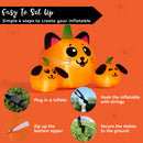 JOYIN 5FT Halloween Inflatable Pumpkin Cat & Dog Yard Decor