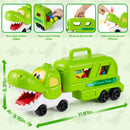 JOYIN Dinosaur Carrier Truck Toy with 3 Rubber Cars