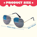 JOYIN July 4th Patriotic Sunglasses with Tri-Color Frames - 3 Pcs