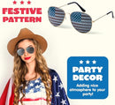 JOYIN July 4th Patriotic Sunglasses with Tri-Color Frames - 3 Pcs