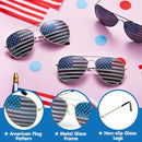 JOYIN July 4th Patriotic Sunglasses with Tri-Color Frames - 3 Pcs