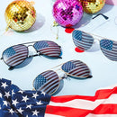 JOYIN July 4th Patriotic Sunglasses with Tri-Color Frames - 3 Pcs