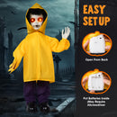 JOYIN Life-Size Animated Halloween Ghost with Glowing Eyes & Sound