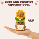 JOYIN Mini Sunflower Doll with Card, Funny Gift for Mom Dad